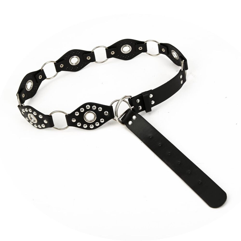 9598 Pu Rivet Belt Studded Belts Female Leather Rock Women Strap For Jeans